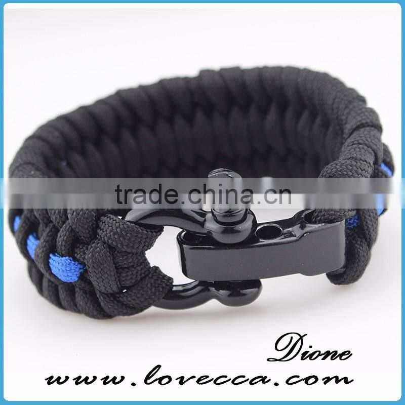 adjustable buckle paracord bracelet shackle/bow shackle for paracord bracelet