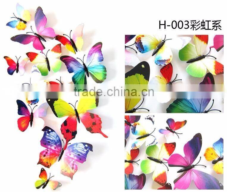 Best price all kinds PVC wall stickers butterfly 3d butterfly wall sticker For Sales