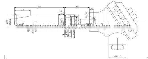 Explosion proof temperature sensor for chemical industry