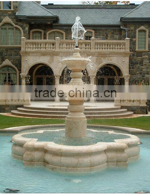 tiered backyard water fountain