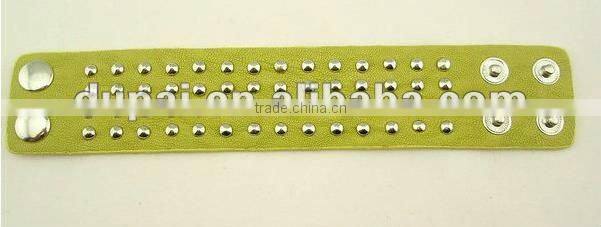 Fashion Punk Faux Leather Bracelet with Dot Rivets