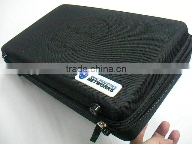 GC- Black interior foam and zippered closure secures portable hard custom EVA foam case