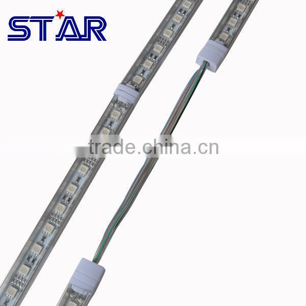 RGB SMD5050 72led/meter Aluminium 12v LED Rigid Bar Light with CLEAR cover