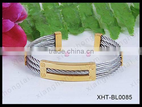 New Designed Shiny Polished Bangle, Made of 316L Stainless Steel