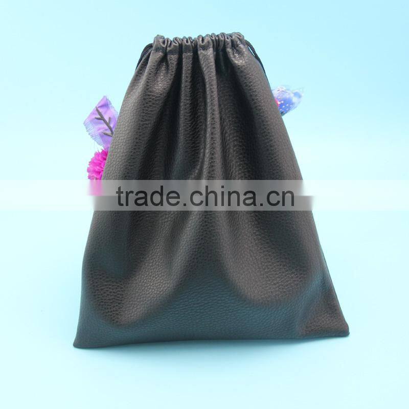 Recyclable custom printed waterproof drawstring wine bag with cord