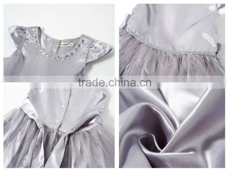 China wholesale children clothing print child dress beautiful flower girl dress