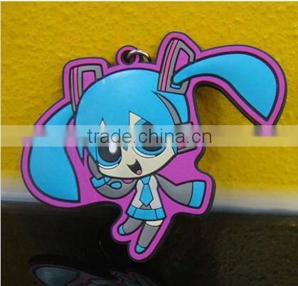 promotional soft PVC keychain/silicone cartoon keychain/rubber keychain