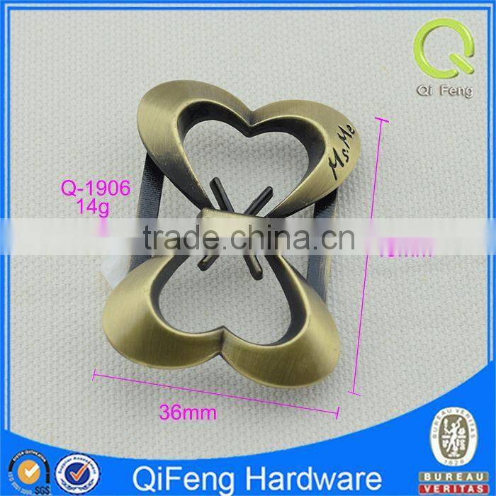 Q-1906 customized zinc alloy label antique style fashion shape design
