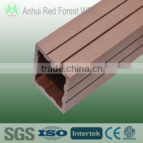 outdoor wood plastic garden bridge railing