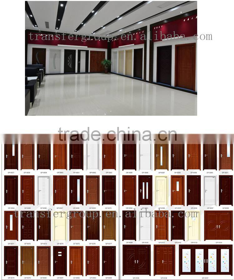 solid wooden doors with pvc coating swing style door