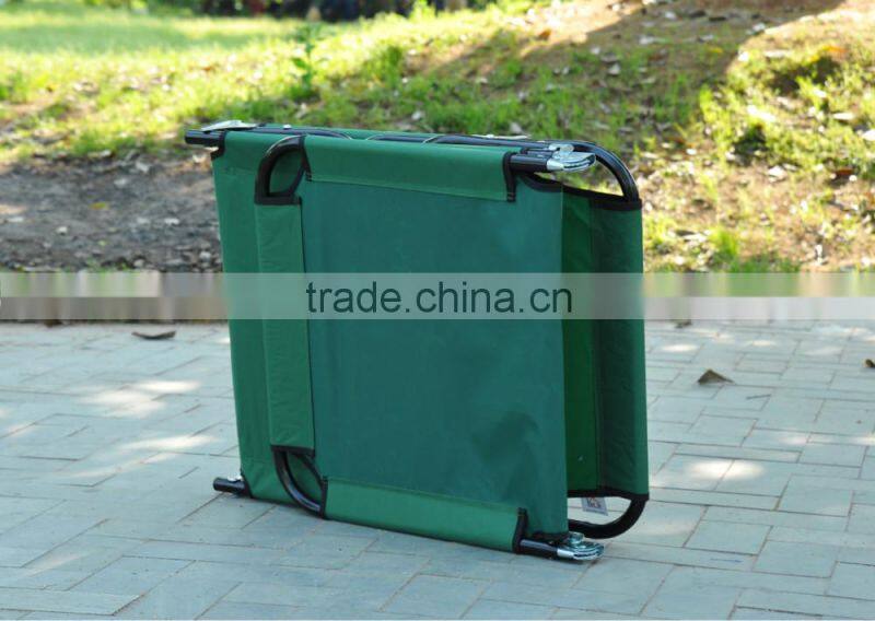 Outsunny Deluxe Folding Adjustable Sun Lounger / Camping Cot - Green