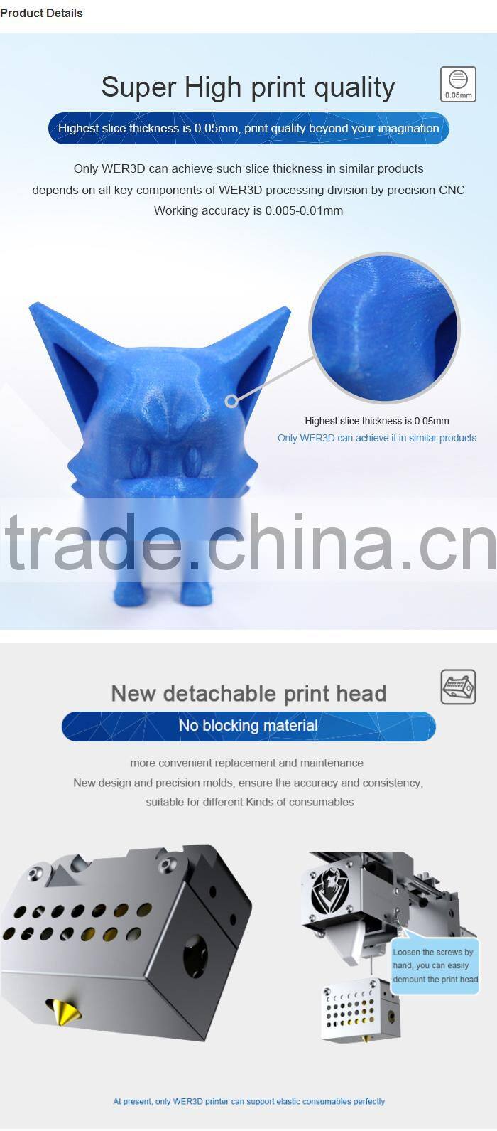 Hot Sale 3D printing machine in 3D Printer for Home Education