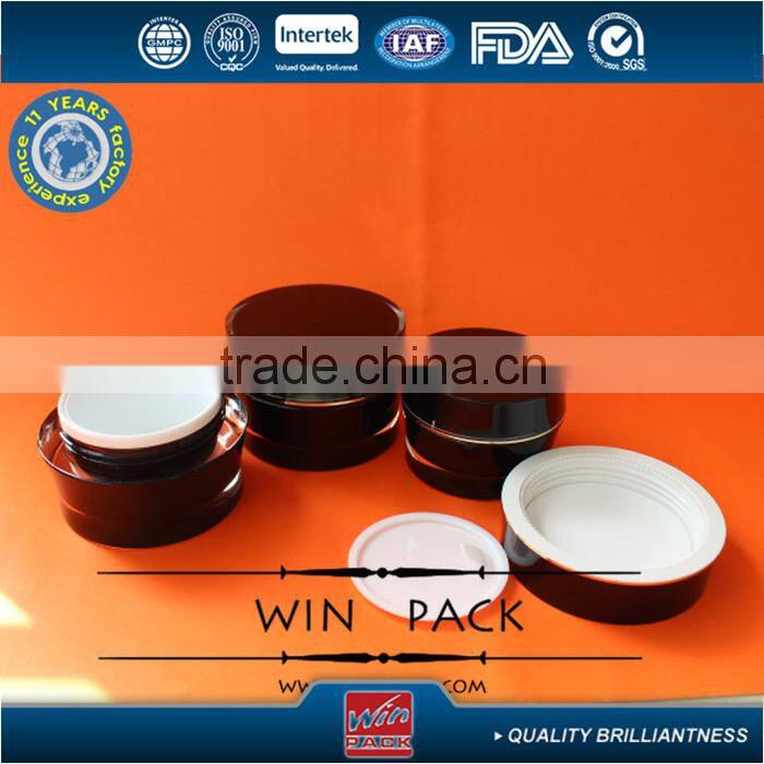 15g black color drum shaped bottle,drum shaped jar series, acrylic jar