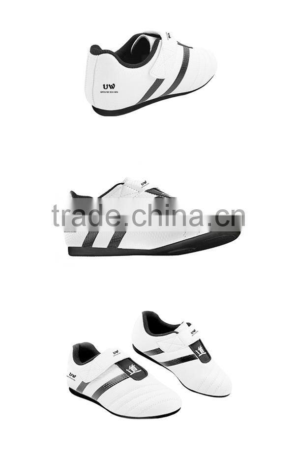 2015 new design custom cheap pu leather whilte taekwondo shoes from China shoe factory