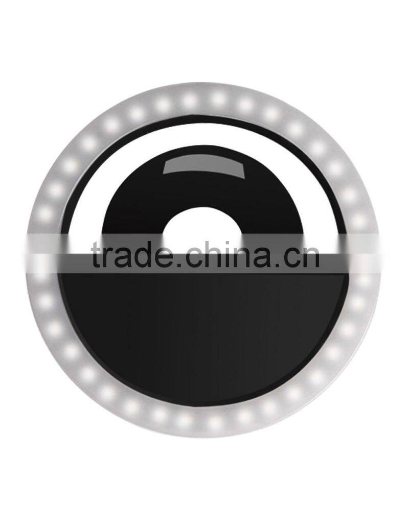 Rechargeable Selfie Ring Light Beauty Flashlight Li-Poly 36 LED Cellphone LED Fill Camera Light