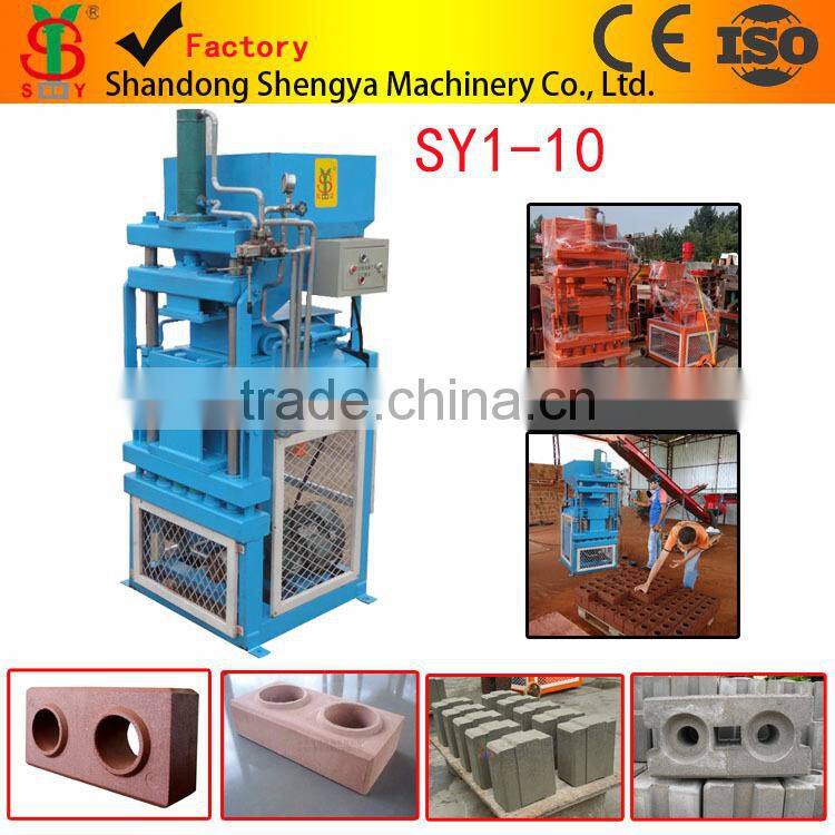 Shengya SY1-10 Full automatically baking-free Interlocking concrete brick machines China product