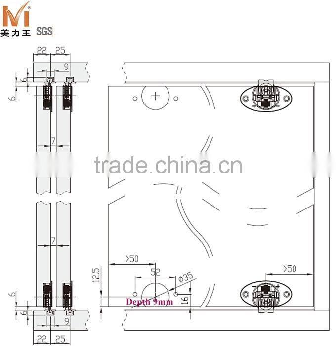 Quality Light-duty Sliding Closet Door Roller Fittings for Sliding Cabinet Door