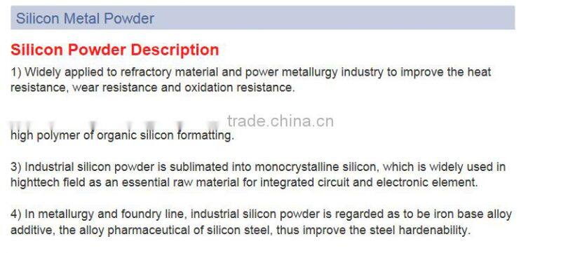 Silicon Metal powder with high quality
