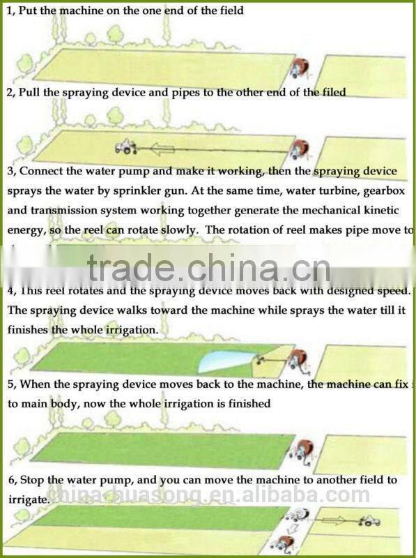 JP50-160 Stable Working Agricultural Reel Type Irrigation Machinery