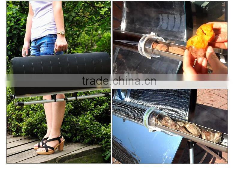 Portable solar barbecue stove outdoor household self driving folding grill fashion creative rack solar grill