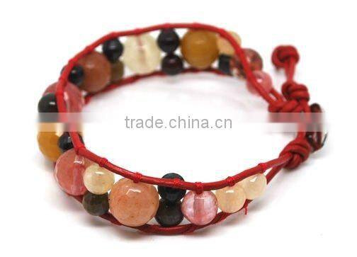 Pearls wax cord bracelet