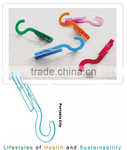 2pcs multifunctional small clips and hanger hooks 2 in 1