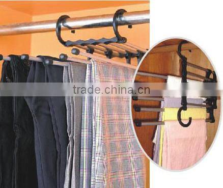 Wholesale from china 5 In 1 Stainless Steel Hanger Organizer Trousers Rack Tie