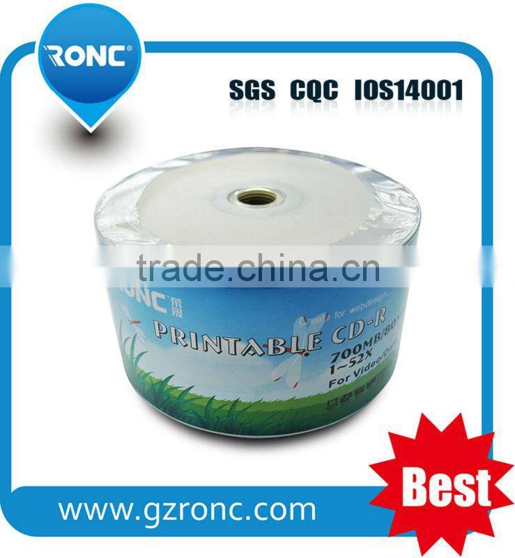 700MB Capacity CD-R For Music Use Full Face White Inkjet Printable cd-r