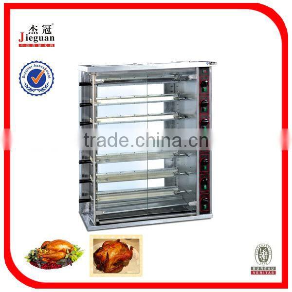 Alibaba Hot sale Stainless steel Gas Chicken Rotisserie JGT-7P Mobile: 0086-13632272289