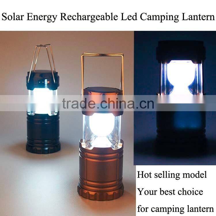 6 led camping lantern rechargeable solar power led camping lantern
