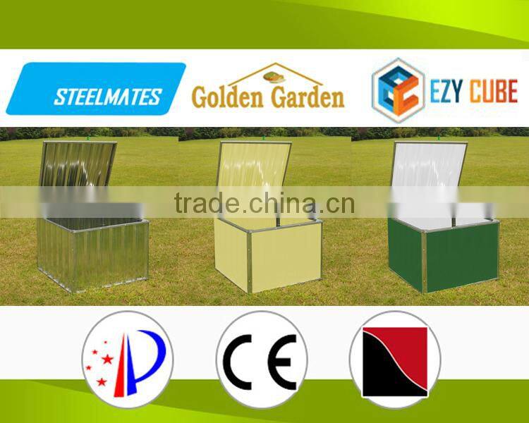 steel Garden Storage Box led light flower pot