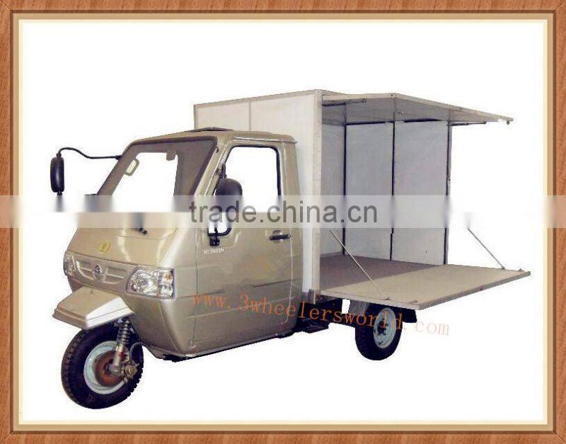 China 250cc 3 Wheel Van Cargo Tricycle With Cabin For Shop Box