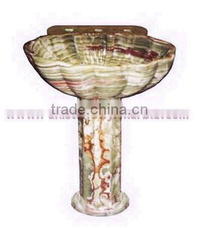MODERN BRIGHT ONYX PEDESTALS SINKS AND BASINS