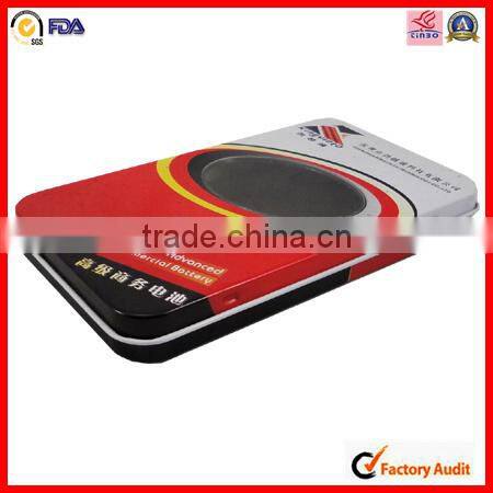 metal high quality rectangle battery tin