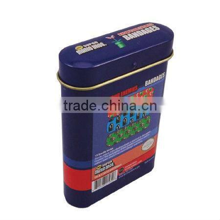 retangular metal tin case
