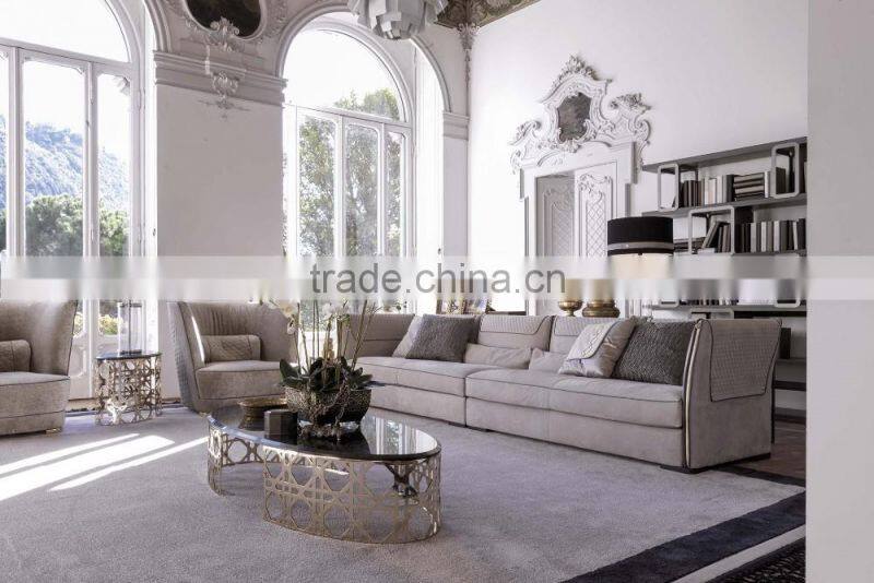 Vintage Italy Design Living Room Furniture/ Luxury Top Quality Fabric Sofa Set/ Gorgeous Sectional Sofa Couch