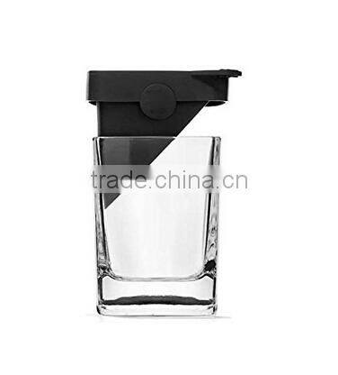 Whiskey Glass with Silicone Ice Form