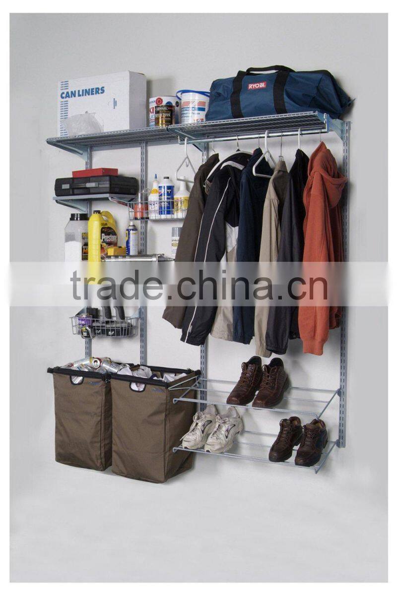 Storability Garment Wall Mount Storage System with drying rack and laundry functional
