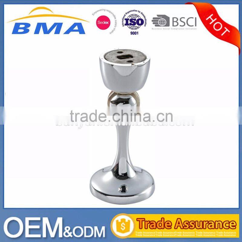 Zinc Alloy Magnetic Chrome Brush Door with Catch Screw Mount Doorstops