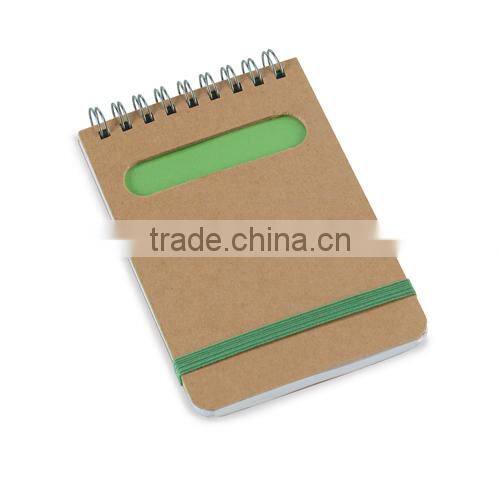 Fashion hardcover round spine notebook with elastic closure