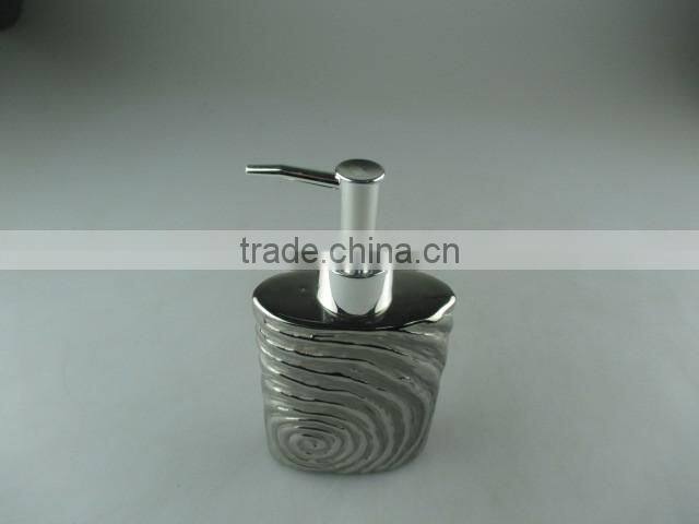 stocked ceramics silver color bath jar