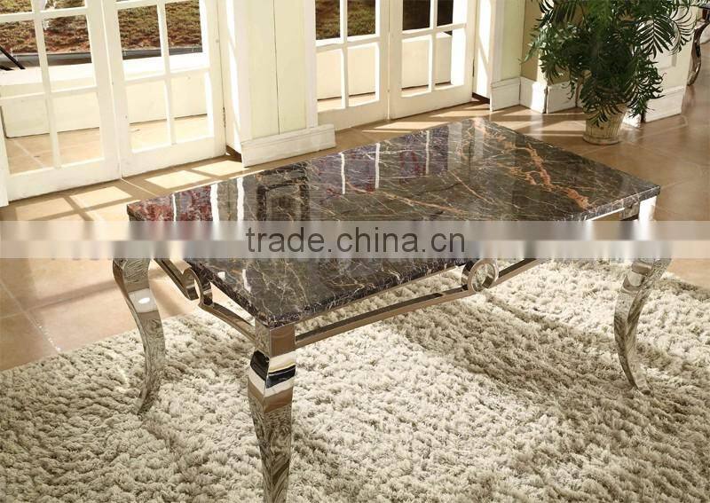 modern stainless steel dining table for hotel dining room