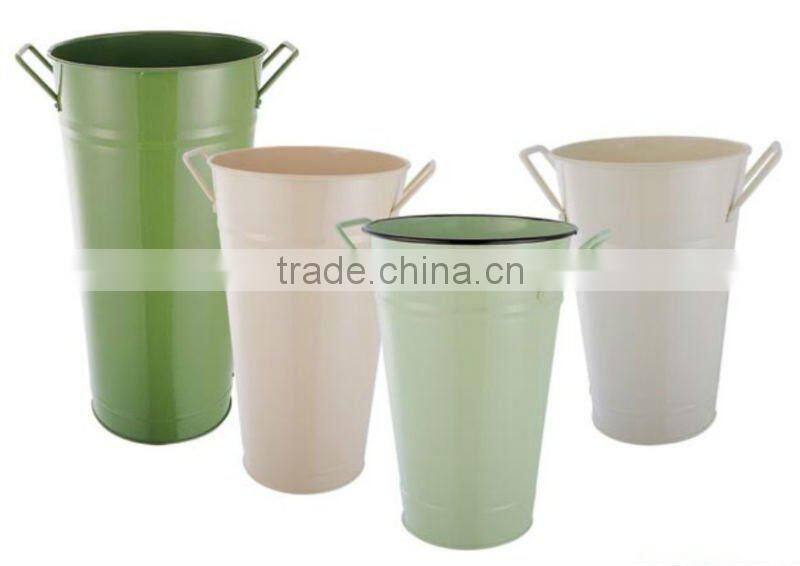 Galvanized steel flower bucket pots wholesale