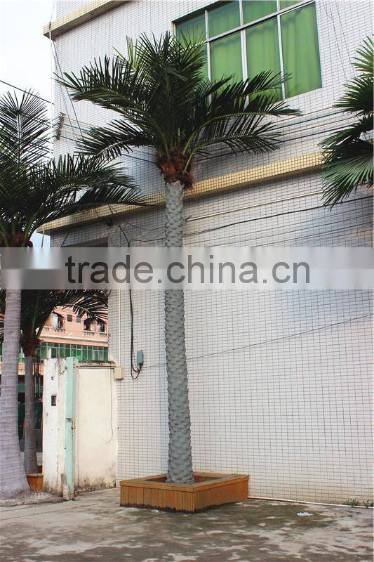 Home garden decoration 100cm to 1000cm Height artificial indoor live plastic ficus red with green palm tree EZLS05 1006