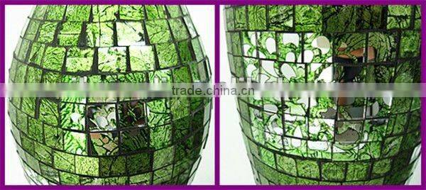 Table Decor Turquoise Glass Craft Set Handmade Different Types Mosaic Vases