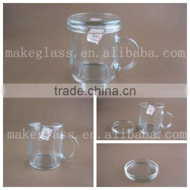 handy drinking glass cup with handle/glassware