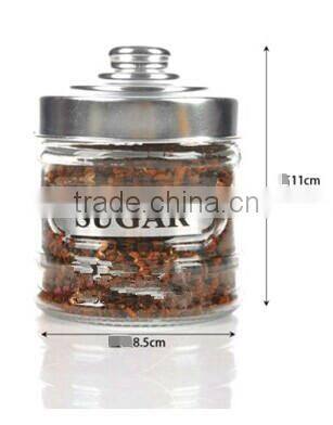 ZIBO direct cover clear cylinder glass cookie/coffee/tea jar with metal lid