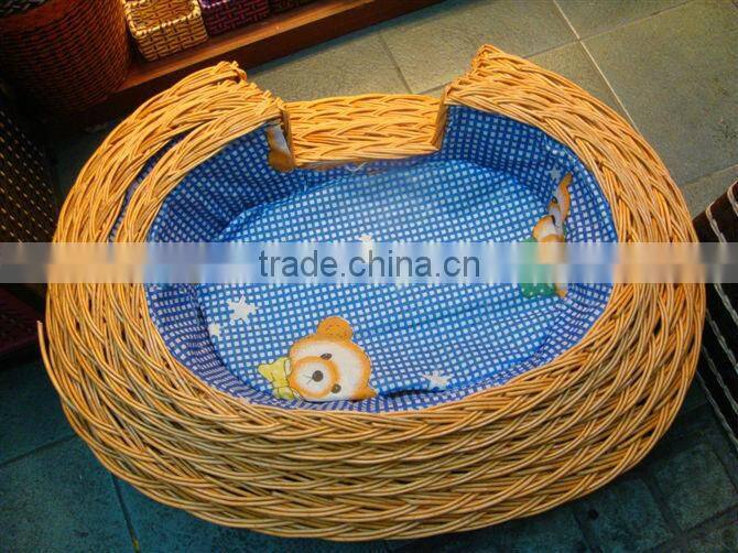 wicker dog basket