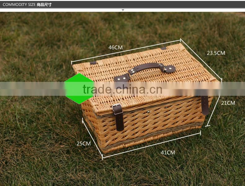 Wholesale wicker shopping basket with lid