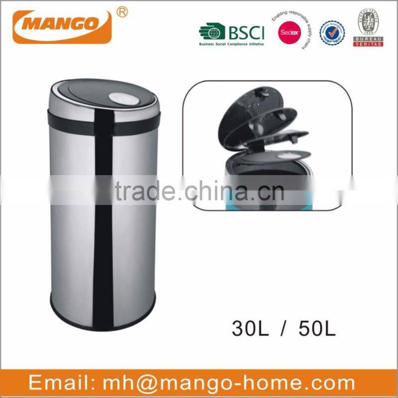 30L or 50L Large Stainless Steel Touch garbage types of Waste Bin